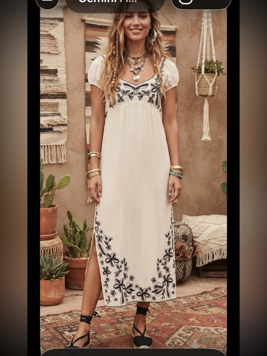 J. Crew Dresses & Skirts - J.Crew White Black Floral Embroidered Empire Waist Maxi Dress Sz 6 Side Slit NWT
